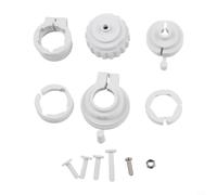 Kit Adaptation 25,5 30,5 34mm pour Têtes Thermostatiques M30x1,5 | 6 bagues incluses, compatible RA pour rav RAVL, filetage M30x1,5, plastique , blanc