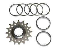Kit adaptation pour pignon sur corps cassette type shimano avec entretoises P2R Argenté