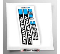 Kit adhésif compatible avec fourches SR Suntour | autocollants moto fourche | vinyle adhésif facile application impression UV | Stickersland®