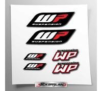 Kit adhésif compatible avec fourches WP | autocollants moto fourche | vinyle adhésif facile application impression UV | Stickersland®