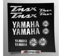Kit adhésif compatible avec T-Max réservoir et casque moto | Vinyle pré-réglé Facile à appliquer | inscriptions logos | Stickersland® (Argent brillant)