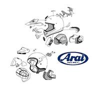 Kit aération arrière Arai Frost Black noir casques jet SZ/f - SZ-Light - LRS n/a