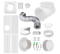Kit Aération Fenêtre Sécheuse - Conduit Ventilation Tuyau, Durable Pour Séchoir Électrique | Ensemble Pièces Connecteur Universel Accessoire Installation Pratique Fenêtre Coulissante Maison