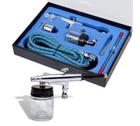 Kit aérographe avec bocal en verre et buses 0,2 / 0,3 / 0,5 mm