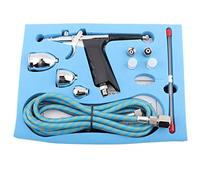 Kit Aerographe avec Compresseur Aerographe, Pulvérisateur à Aiguille Aérographe à Alimentation par Gravité D'aérographe de Peinture Professionnel 3 Tasses Aérographe à Gâchette pour Nail Peinture