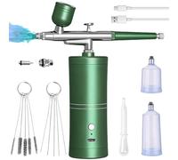 Kit aérographe avec compresseur, kit aérographe haute pression sans obstruction avec buse, set de brosses de nettoyage, pistolet aérographe portable multifonction pour nail art, maquillage