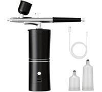 Kit aérographe avec compresseur multifonction rechargeable USB Type C 48 PSI pour graffiti, manucure des ongles, maquillage, body painting et modélisme, matériau métallique résistant