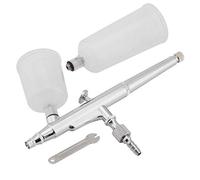 Kit Aérographe Double Action avec Buses 0.2mm, Tasses 20cc et 40cc, Cuivre, pour Ongles et Gâteaux, 15x4.5cm