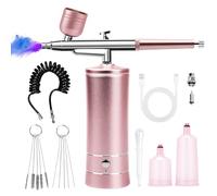 Kit Aérographe, Kit Aérographe Sans Fil, Aerographe, Aérographe Sans Fil, Avec Chargement Usb, Pour Maquillage, Artisanat, Gâteau, Tatouage, Modèle, Décoration D'ongles (Rose)