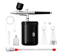 Kit aérographe : pistolet à peinture portable avec buse de 0,3/0,5 mm, ensemble de pistolets rechargeables sans fil compatibles avec : pinceau à air pour ongles, art, pulvérisation couleur, modèle