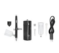 Kit aérographe Pistolet aérographe Portable Rechargeable sans Fil opération Facile Large Application pour manucure décoration de gâteaux Bricolage Alliage d'aluminium