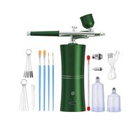 Kit aérographe, pistolet pulvérisateur pour nail art, gâteaux, modélisme | Pompe à air rechargeable, câble de charge USB-C, kit d'accessoires complet, design portable, outils de peinture à main