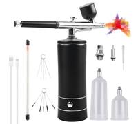 Kit aérographe portable avec compresseur, kit aérographe sans fil avec compresseur, kit aérographe, compresseur à air portable, mini aérographe portable double action pour peinture, tatouage, nail art