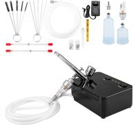Kit aérographe portable de SucceBuy avec compresseur, aérographes à double action avec alimentation par gravité, kit polyvalent pour l'art, les ongles, le tatouage, le maquillage, la décoration de gât