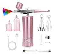 Kit aérographe sans fil 30 psi avec buse de 0,3 mm rechargeable pour maquillage, décoration, modélisme, coloriage