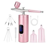 Kit aérographe sans fil avec compresseur, 30 PSI, portable, sans fil, rechargeable, avec accessoires de nettoyage, pour le maquillage, le design des ongles, la décoration de gâteaux et la peinture de