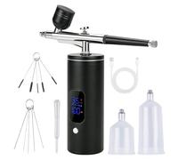Kit aérographe sans fil avec compresseur, 30 PSI, portable, sans fil, rechargeable, avec kit d'aérographe portatif, accessoires de nettoyage, pour le maquillage, le design des ongles, la décoration de