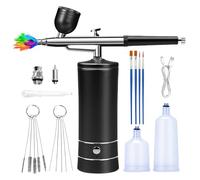 Kit Aérographe Sans Fil,Compresseur Kit Aérographe,Aérographe Manuel Rechargeable,Kit Portable Rechargeable Aérographe, Pour Maquillage,Nail Art,Modelage De Tatouage,Rechargeable,Décoration De Gâteaux