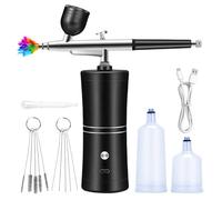 Kit Aérographe Sans Fil,Compresseur Kit Aérographe,Kit Portable Rechargeable Aérographe Pour Maquillage,Aérographe Manuel Rechargeable,Décoration De Gâteaux,Nail Art,Modelage De Tatouage,Rechargeable