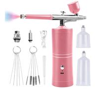 Kit Aérographe Sans Fil, Pistolet Aérographe Portable, Kit Aérographe Rechargeable, Aérographe Sans Fil Avec Compresseur, Pour Décoration D'ongles, Décoration De Gâteau, Maquillage