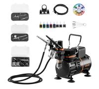 Kit Aérographe-VEVOR-Compresseur Aérographe avec Décoration Pâtisserie Onglerie-avec Compresseur d’Air 1/6 HP