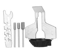 Kit affûtage- Guide angle acier rapide - Pour tondeuse, ciseaux - Compatible Dremel