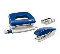Kit agrafeuse et perforateur, bleu