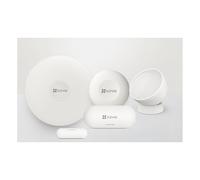 EZVIZ B1 Kit Système de Sécurité Domestique Wi-fi avec Détecteur PIR T1C, Détecteur d’Ouverture/Fermeture T2C, Bouton Intelligent T3C et A3 Passerelle Domestique