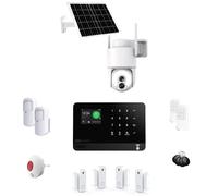 Kit alarme - KYF - KYF-ALARM-015 + KYF-CAM-028 - 4G/WiFi - Sirène 110 dB - Caméra PTZ solaire 3K/6MP