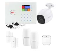 Kit alarme maison connectée sans fil wifi gsm amazone et caméra wifi - lifebox - kit9