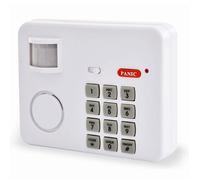 Kit Alarme Sans Fil avec Sirène et Détecteur de Mouvement - Détection 100° et 5 m - Sirène, Clavier, Bouton Panique - Sécurité