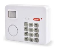 Kit Alarme sans Fil avec Sirène et Détecteur de Mouvement Détection 100°et 5 m Sirène,Clavier et Bouton Panique Sécurité Maison