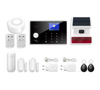 Kit alarme sans fil - LINK2HOME - Contrôle smartphone - Sirènes 90/100 dB - Accessoires complets + badges RFID