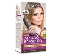 Kit Alisado Brésilien - KATIVA - Cabellos Rubios - Sans Formol - Traitement Complet - 12 Semaines