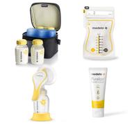 Kit Allaitement Complet - Tire-lait Manuel Harmony Flex™ + Cooler Bag avec 4 Biberons + Sachets Conservation Easy Pour x50 + Crème