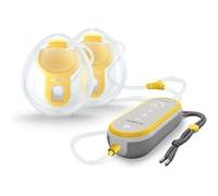 Kit Allaitement - Tire-lait Électrique Double Freestyle Hands Free 21 mm / 24 mm + 50 Sachets de Conservation Lait Maternel - Mains Libres, Compact et Efficace - Idéal pour Mamans Actives Transparent