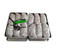 Kit allume-feu d'urgence en magnésium avec 12 sacs pour camping, randonnée, bushcraft, survie, ouragan, pannes de tempête, portable + 2 boîtes en étain