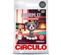 Circulo Amigurumi Kit - Collection chats et chiens - Tous les matériaux sont inclus, instructions claires faciles à suivre (français non garanti) - 1 kit de crochet (persan)