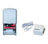 Kit amplificateur TV - ELAP - 30 dB - Réglable UHF - Entrée et sortie F - Alimentation 2 sorties TV