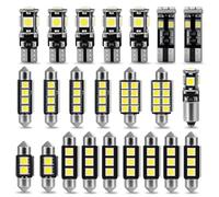 Kit Ampoules LED Voiture 23pcs 6000K T10 W5W C5W 31/36/42mm Sans Erreur | Éclairage intérieur auto blanc xénon 6000K, Plafonnier Coffre Plaque, compatible avec VW Ford Honda kit led voiture interieur