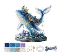Kit Animaux en Perles 3D DIY - Kit Perles Thème Océan Créatures Sous-Marines | Set Loisirs Créatifs Débutants et Passionnés | Broderie Animaux Marins pour Porte-Clés et Décoration