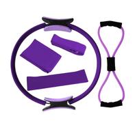 Kit Anneau Pilates, Ensemble Anneau Pilates | Équipement d'entraînement,Pilates Ring Circles Set Booty Bands Équipement d'étirement pour les jambes Bras et cuisses Perte de poids pour les femmes