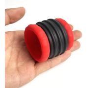 Kit Anneaux de pénis testicules Double Souple Confortable noir et rouge