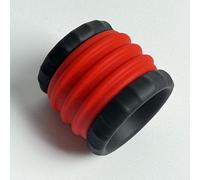 Kit Anneaux de pénis testicules Double Souple Confortable noir et rouge
