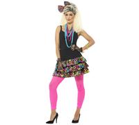 Kit Années 80 Fluo Léopard Femme - Taille: Taille Unique Multicolore