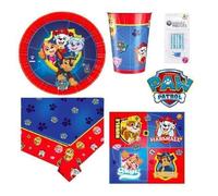 Kit Anniversaire ( cde 5 ) - Pat Patrouille - Complet - 8 Assiettes - 8 Gobelets - 16 Serviettes