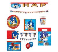 Kit anniversaire ( cde9 )- Procos - Set sonic 57 pièces - Décoration Super-héros - Multicolore - 8 enfants