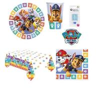 Kit anniversaire et décoration - Pat Patrouille - 16 assiettes - 16 gobelets - 16 serviettes - Multicolore