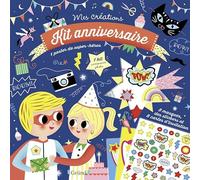 Kit anniversaire - Kit créatif avec des masques à colorier, 1 photobooth, 1 guirlande à crée, 1 guide et des invitations - À partir de 6 ans