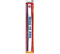 Kit Anniversaire Miss 18 ans - Echarpe Tricolore + Certificat